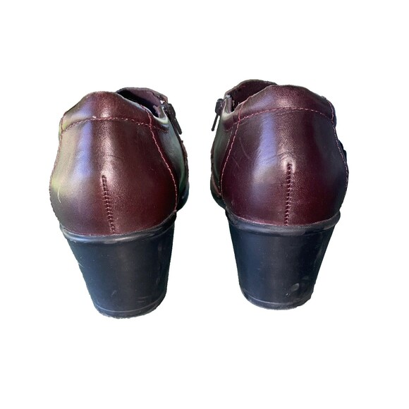 Clarks Collection Women's Boots Size 9 M Genette Wine Vista Monk Strap Heels - Picture 4 of 9